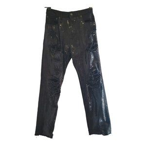 R13 Boyfriend Jean in Black Sequin Size 24